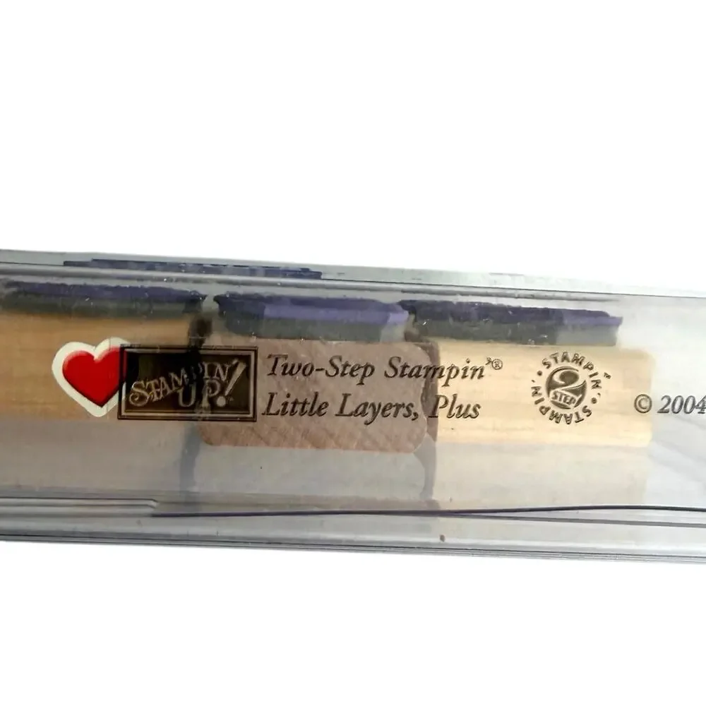 Stampin’ up set of 8 rubber stamps Please”little layers plus” collection